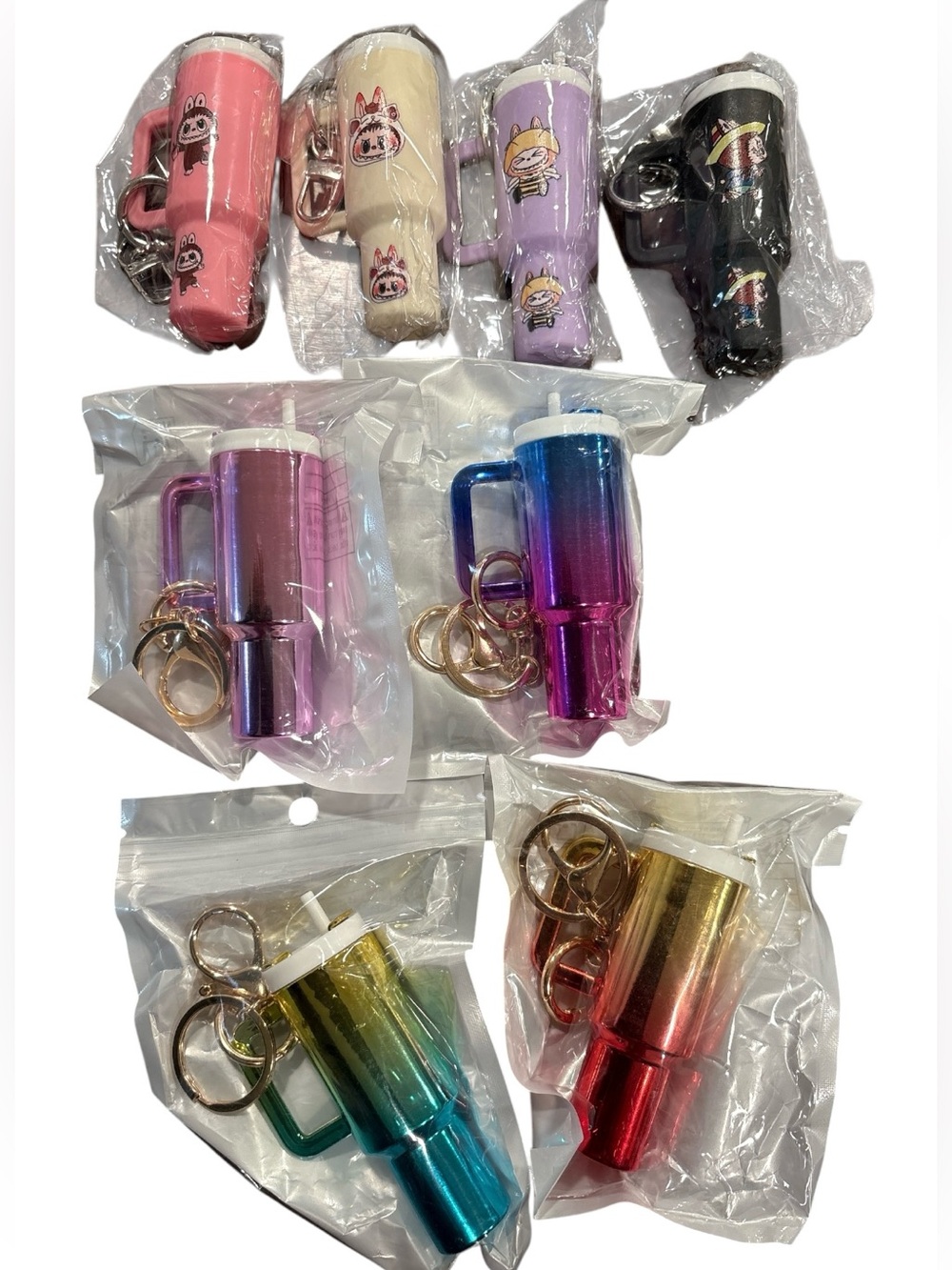 Tumbler keychains.
